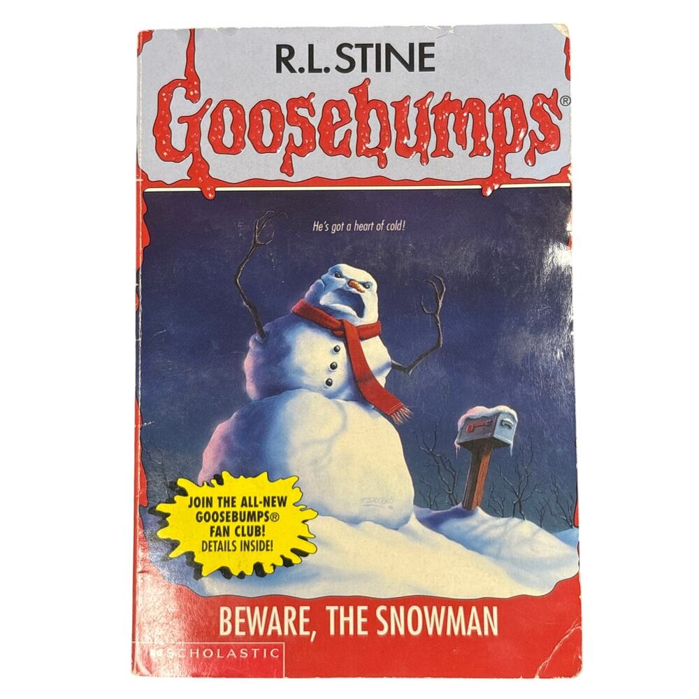 Goosebumps Beware, the Snowman by R.L Stine 1st print Scholastic book 1997